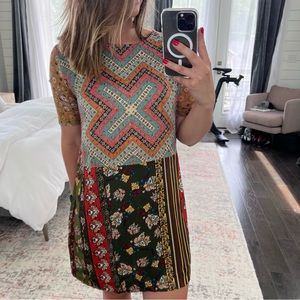 Anthropologie Patchwork Tunic Dress